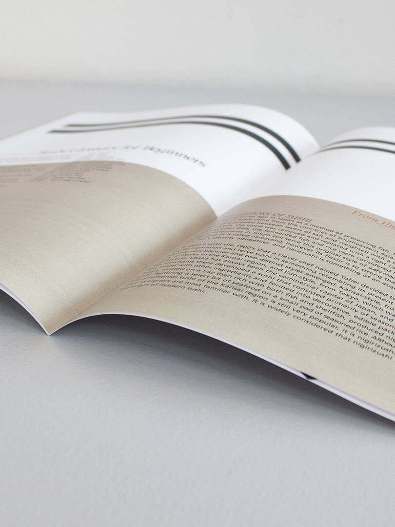 brochure Artikel om Sushi - grafisk assistance